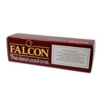 Falcon Black Shillelagh Silver Twisted White Bowl Fishtail Pipe (FAL306)