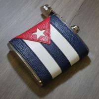 Artamis 6oz Cuban Design Leather Flask