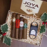 Fireside Favourites Christmas Gift Box Sampler - 4 Cigars and Cutter