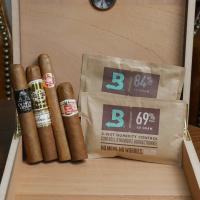 First Humidor Compendium Sampler - 4 Cigars, Humidor and Boveda