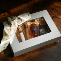 The Full Package Fathers Day Gift Sampler - 3 Cigars, Cutter, Card and 5cl Miniature