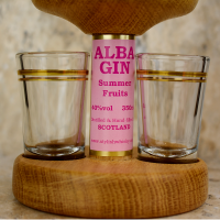 Gin Barley Tap and Two Glasses Decanter (Stylish Whisky) - 40% 350ml