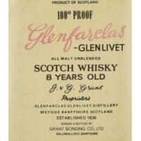 Glenfarclas Glenlivet 8 Year Old 100 Proof Bottled 1970s Miniature - 40% 5cl