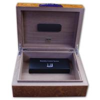 Dunhill White Spot Humidor - Amboyna Burl - 50 cigars capacity