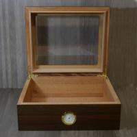 Chester Walnut Veneer Glass Top Humidor - 25 Capacity