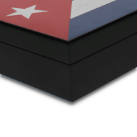 Cuban Flag Matte Finish Humidor - 20 Capacity
