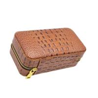 Leather Cigar Travel Case - 6 Cigar Capacity - Brown
