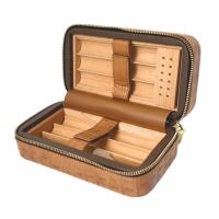 Leather Cigar Travel Case - 6 Cigar Capacity - Brown