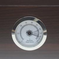 Sikarlan Walnut Humidor - Chrome Dial - 50 Cigar Capacity