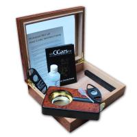 FATHERS DAY - Norfolk Cigar Glass Top Humidor Beginners Set - 20 cigars capacity