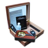 Norfolk Cigar Glass Top Humidor Beginners Set - 20 cigars capacity