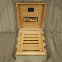 Carbon Fibre Design Humidor with Digital Hygrometer - 20 Cigar Capacity - UNBOXED