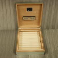 Carbon Fibre Design Humidor with Digital Hygrometer - 20 Cigar Capacity - UNBOXED