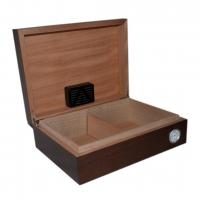 Kassod Wood Veneer Dark Brown Humidor With Dial Hygrometer - 50 Cigar Capacity
