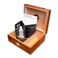 Cambridge Burl Cigar Humidor - Up to 40 Cigar Capacity