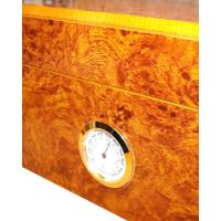 Cambridge Burl Cigar Humidor - Up to 40 Cigar Capacity