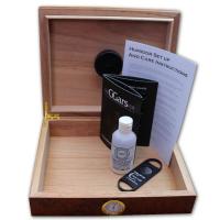 FATHERS DAY - Classic - Dark Burl - Desk Top Humidor - 20 Cigars Capacity