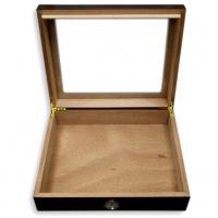 FATHERS DAY - Diego Glass Top Walnut Humidor - 20 Cigars Capacity