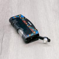 Honest Doyle Cigar Lighter - Black & Patterned (HON201)