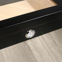 Angelo Matte Black and Glass Top Humidor - 20 Cigar Capacity