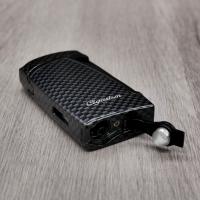 Cigarism Jet Flame Cigar Lighter & Punch Cutter - Carbon Fibre Black - End of Line