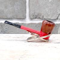 Jemar Principe Albert Kennedy 6mm Filter Red & Dark Wood Fishtail Pipe (JM208)