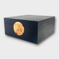 Jonathon Vaiksaar Artemis Small Square Humidor - Scorched Ash - 40 Cigar Capacity