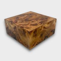 Jonathon Vaiksaar Natural Small Square Humidor - Burr Elm - 40 Cigar Capacity