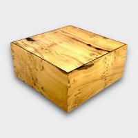 Jonathon Vaiksaar Natural Small Square Humidor - Yew - 40 Cigar Capacity
