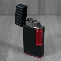 Colibri Julius Classic Double-flame Cigar Lighter - Black & Red