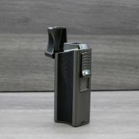 Eurojet Jet Lighter with Punch Cut and Rest - Gunmetal & Black