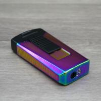 Eurojet Race Angled Twin Jet Flame Lighter - Rainbow