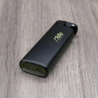 Matteo Black Turbo Red Flame Refillable Lighter