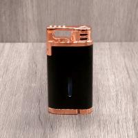 Colibri Belmont Single Jet Flame Lighter - Metallic Black & Rose