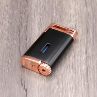 Colibri Belmont Single Jet Flame Lighter - Metallic Black & Rose