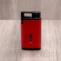 Colibri Belmont Single Jet Flame Lighter - Metallic Red & Black