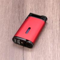 Colibri Belmont Single Jet Flame Lighter - Metallic Red & Black