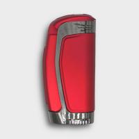 Colibri E3 Triple Jet Flame Lighter - Red & Gunmetal