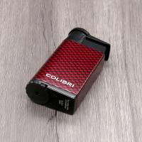 Colibri Evo Carbon Fibre Single-Jet Flame Lighter - Red