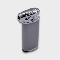 Eurojet Soft Flame Pipe Lighter With Tamper - Silver & Chrome