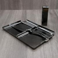 Honest Leaf Print Cigarette Case with Detachable Windproof Lighter