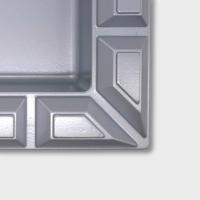 Mantis Mesa Rectangular Ashtray - Silver - 16 Cigar Rests