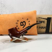 Mr Brog Alfa 98 Metal Filter Fishtail Briar Pipe (MB2577)