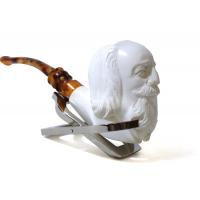 Meerschaum Medium Victorian Man Bent Fishtail Pipe (MEER145)