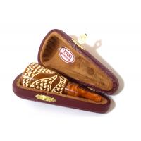 Meerschaum Cigar Holder Brown Pattern Tree Design - 50 Ring Gauge (MEER171)