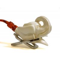 Meerschaum Large Elephant Bent Fishtail Pipe (MEER229)