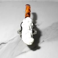 Meerschaum Small Smoking Man Bent Fishtail Pipe (MEER307)