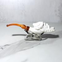 Meerschaum Small Smoking Man Bent Fishtail Pipe (MEER307)