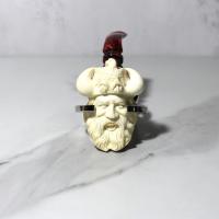 Meerschaum Small Man With Falcon Hat Fishtail Pipe (MEER318)
