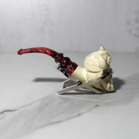 Meerschaum Small Man With Falcon Hat Fishtail Pipe (MEER318)